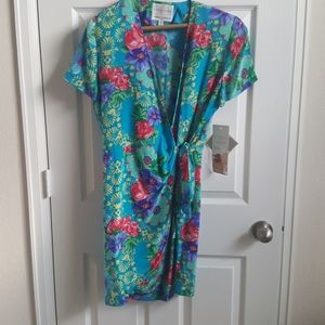 Wrap around 100% silk dress